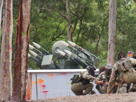Skirmish Samford Paintball battle bunker with rapier missile