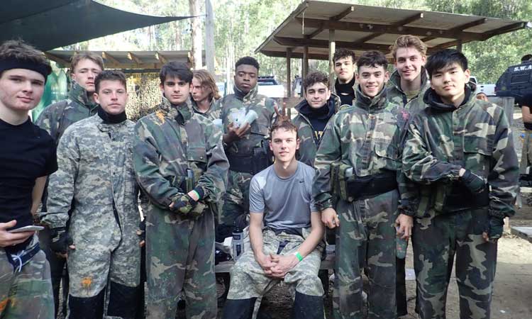 Party group at Paintball Samford